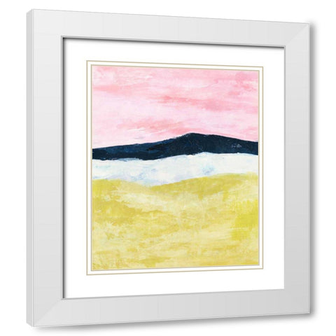 Spring Plain II White Modern Wood Framed Art Print with Double Matting by Warren, Annie