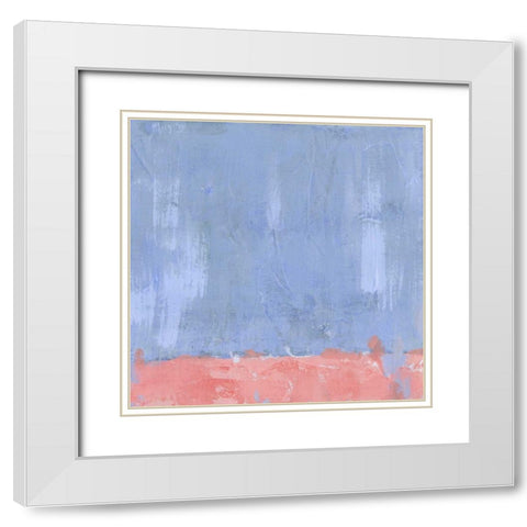 Pastel Pitch I White Modern Wood Framed Art Print with Double Matting by Green, Jacob