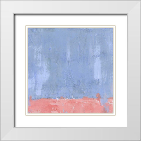 Pastel Pitch I White Modern Wood Framed Art Print with Double Matting by Green, Jacob