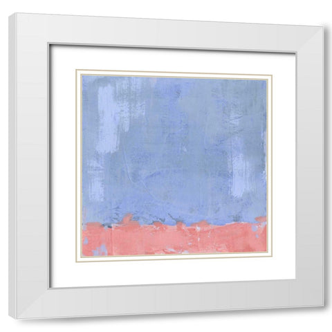 Pastel Pitch II White Modern Wood Framed Art Print with Double Matting by Green, Jacob