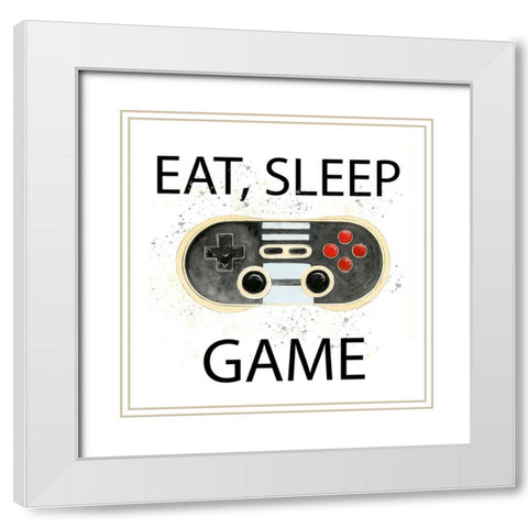 Game Day I White Modern Wood Framed Art Print with Double Matting by Warren, Annie