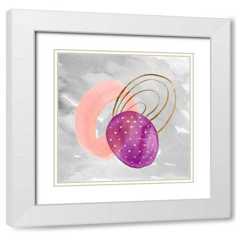 Cosmos and Sky II White Modern Wood Framed Art Print with Double Matting by Wang, Melissa