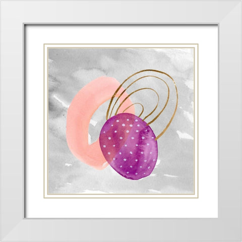 Cosmos and Sky II White Modern Wood Framed Art Print with Double Matting by Wang, Melissa