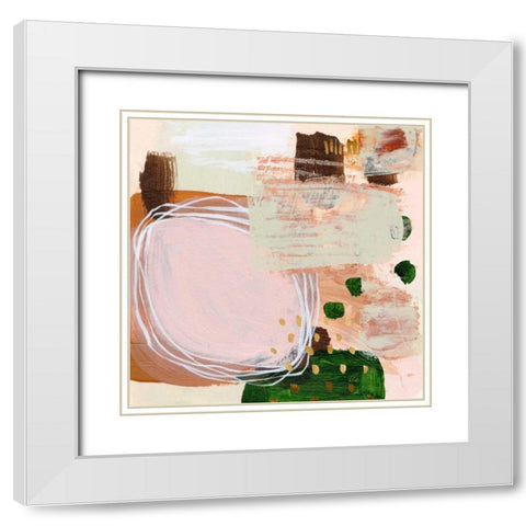Floating Rose I White Modern Wood Framed Art Print with Double Matting by Wang, Melissa