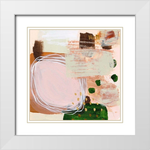 Floating Rose I White Modern Wood Framed Art Print with Double Matting by Wang, Melissa