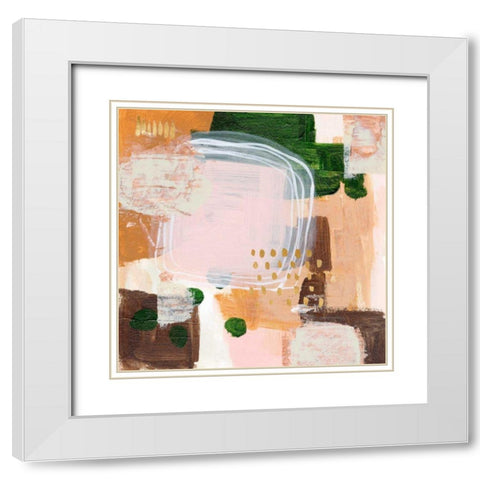 Floating Rose III White Modern Wood Framed Art Print with Double Matting by Wang, Melissa