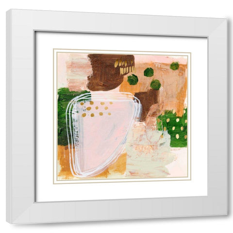 Floating Rose IV White Modern Wood Framed Art Print with Double Matting by Wang, Melissa