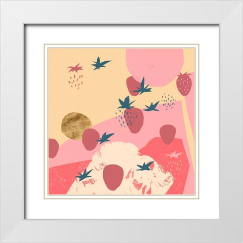 Shortcake I White Modern Wood Framed Art Print with Double Matting by Green, Jacob