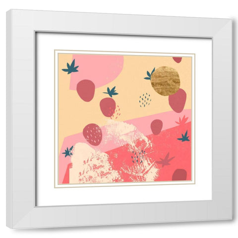 Shortcake II White Modern Wood Framed Art Print with Double Matting by Green, Jacob