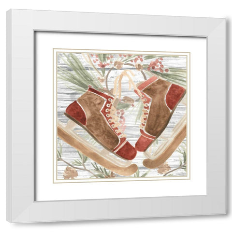 Pinecone Lodge I White Modern Wood Framed Art Print with Double Matting by Vess, June Erica