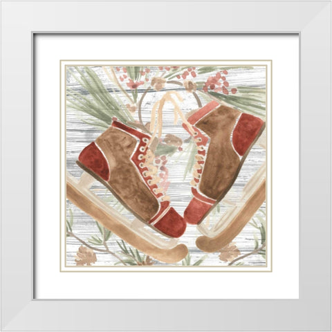 Pinecone Lodge I White Modern Wood Framed Art Print with Double Matting by Vess, June Erica