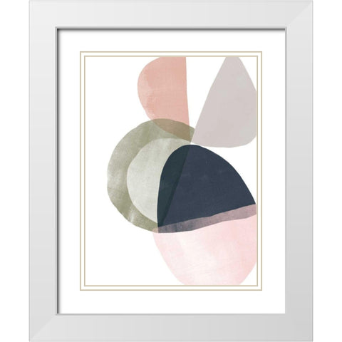 Encapsulate I White Modern Wood Framed Art Print with Double Matting by Vess, June Erica