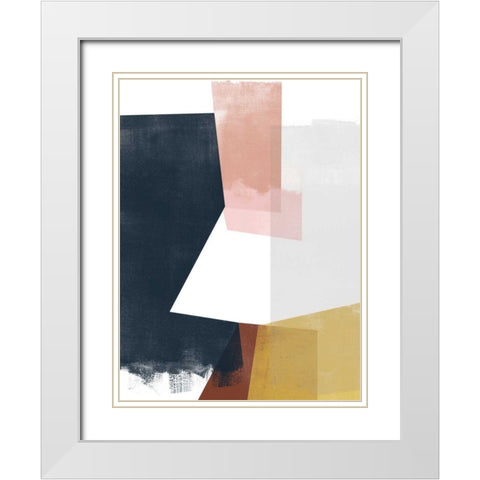 Multi Plane I White Modern Wood Framed Art Print with Double Matting by Vess, June Erica