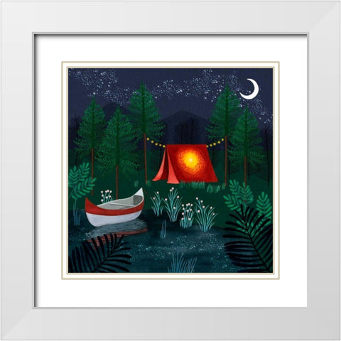 Beneath the Stars I White Modern Wood Framed Art Print with Double Matting by Popp, Grace