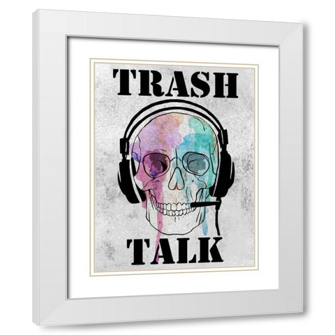 Skull Games II White Modern Wood Framed Art Print with Double Matting by Warren, Annie