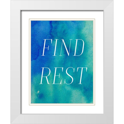 Finding Rest II White Modern Wood Framed Art Print with Double Matting by Sizemore, Natalie