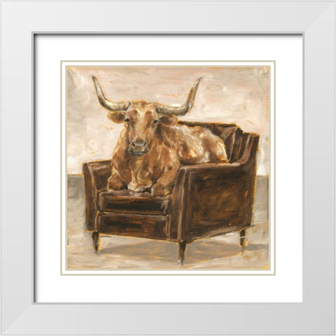 Refined Comfort IV White Modern Wood Framed Art Print with Double Matting by Harper, Ethan