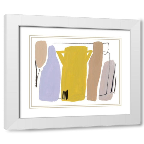 Ceramic Vases II White Modern Wood Framed Art Print with Double Matting by Wang, Melissa