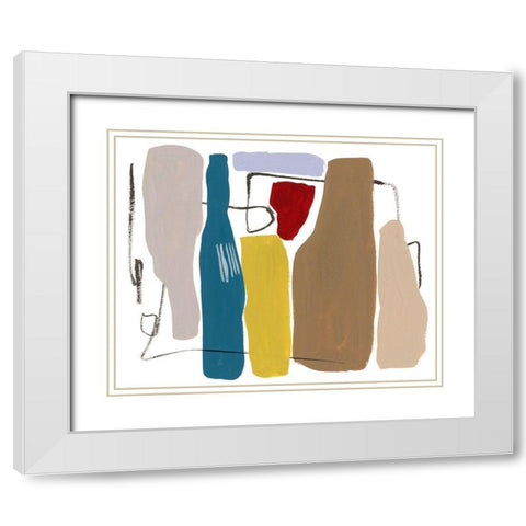 Ceramic Vases III White Modern Wood Framed Art Print with Double Matting by Wang, Melissa