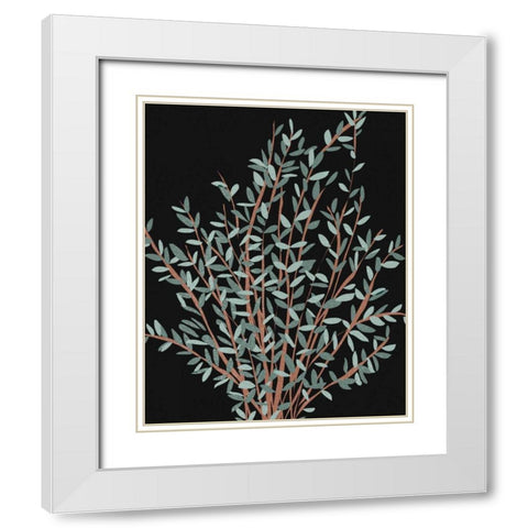 Gunni Eucalyptus I White Modern Wood Framed Art Print with Double Matting by Wang, Melissa
