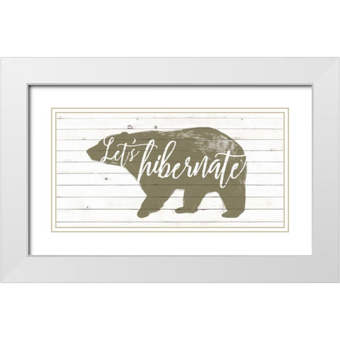 Lodge Hibernation I White Modern Wood Framed Art Print with Double Matting by Popp, Grace