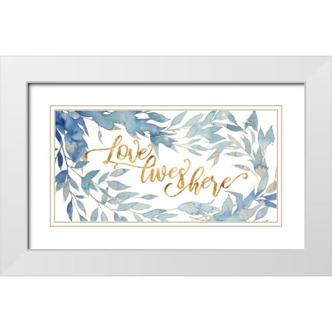 Glam Love I White Modern Wood Framed Art Print with Double Matting by Popp, Grace