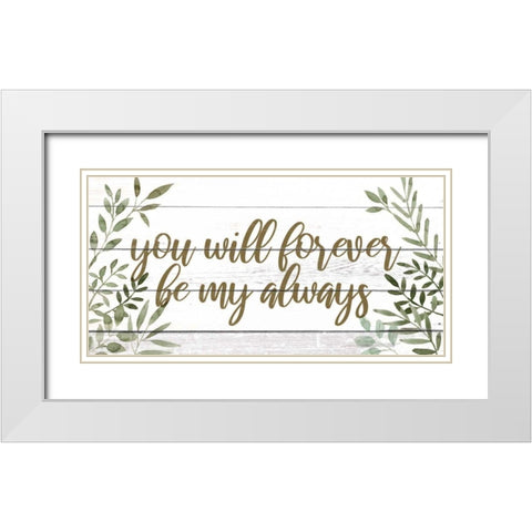 My Forever I White Modern Wood Framed Art Print with Double Matting by Popp, Grace