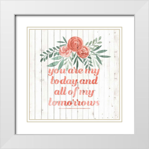 Sweet Wedding I White Modern Wood Framed Art Print with Double Matting by Popp, Grace