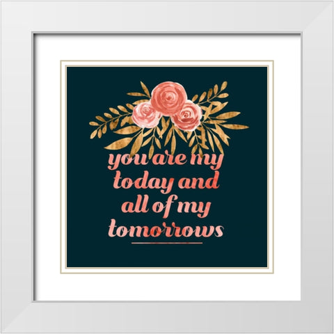 Glam Wedding II White Modern Wood Framed Art Print with Double Matting by Popp, Grace