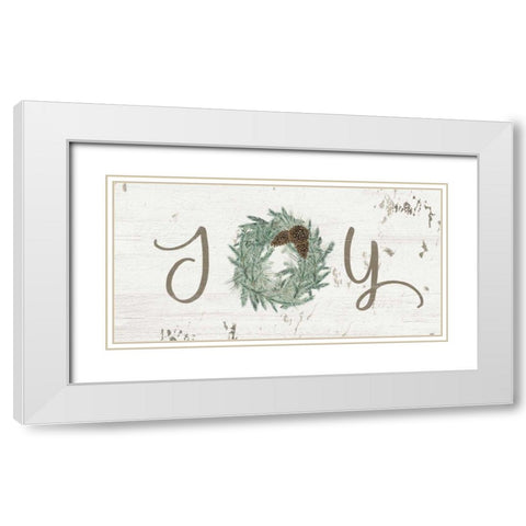 Wreath Sentiments II White Modern Wood Framed Art Print with Double Matting by Popp, Grace