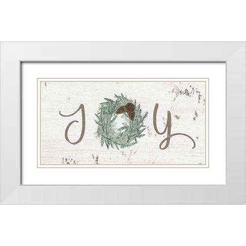 Wreath Sentiments II White Modern Wood Framed Art Print with Double Matting by Popp, Grace