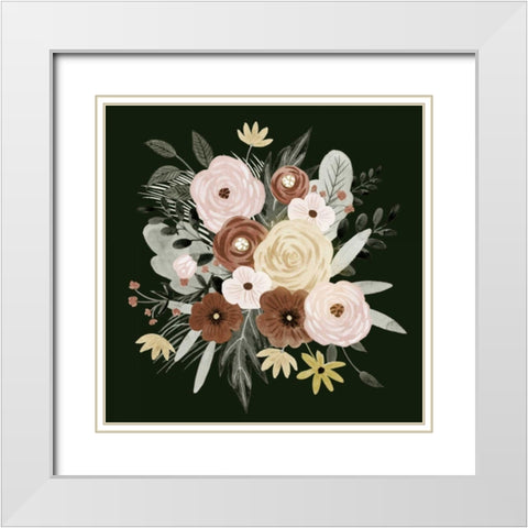 Earthy Bouquet I White Modern Wood Framed Art Print with Double Matting by Borges, Victoria