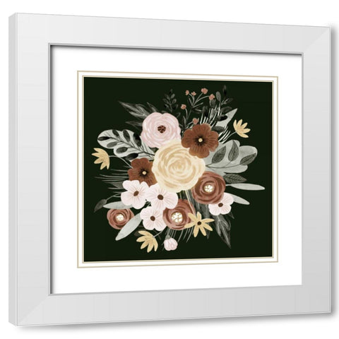 Earthy Bouquet II White Modern Wood Framed Art Print with Double Matting by Borges, Victoria