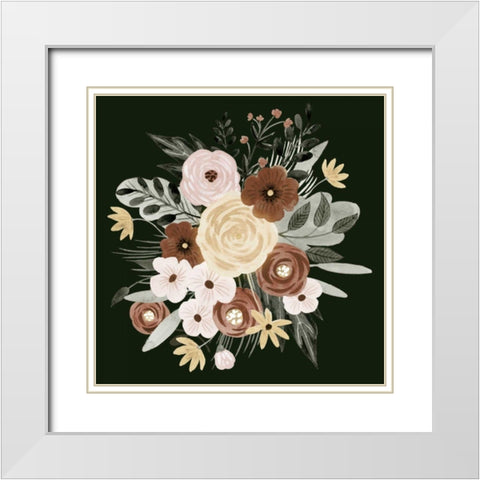 Earthy Bouquet II White Modern Wood Framed Art Print with Double Matting by Borges, Victoria
