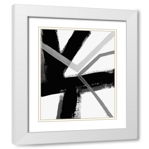 Angular Pulse III White Modern Wood Framed Art Print with Double Matting by Vess, June Erica
