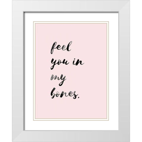 Moody Valentine I White Modern Wood Framed Art Print with Double Matting by Caroline, Emma