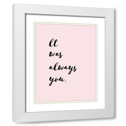 Moody Valentine II White Modern Wood Framed Art Print with Double Matting by Caroline, Emma