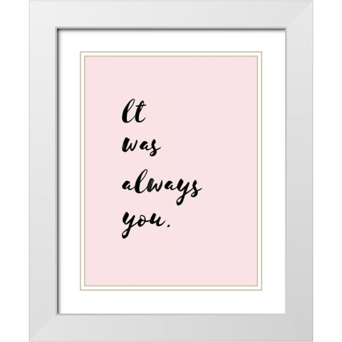 Moody Valentine II White Modern Wood Framed Art Print with Double Matting by Caroline, Emma