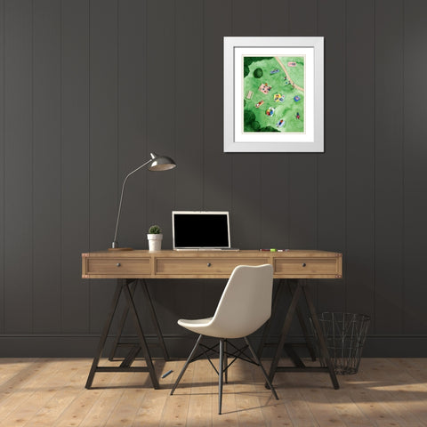 A Day in the Park I White Modern Wood Framed Art Print with Double Matting by Popp, Grace