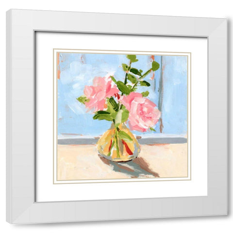 Looking Out the Window I White Modern Wood Framed Art Print with Double Matting by Wang, Melissa