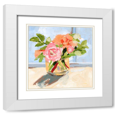 Looking Out the Window II White Modern Wood Framed Art Print with Double Matting by Wang, Melissa