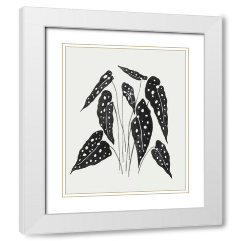 Leaving I White Modern Wood Framed Art Print with Double Matting by Wang, Melissa