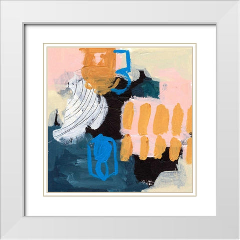 Playground III White Modern Wood Framed Art Print with Double Matting by Wang, Melissa