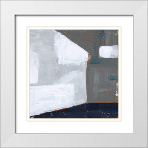 Concrete Wall I White Modern Wood Framed Art Print with Double Matting by Wang, Melissa