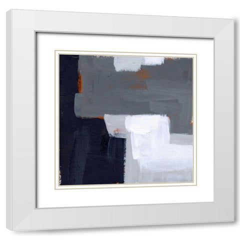Concrete Wall II White Modern Wood Framed Art Print with Double Matting by Wang, Melissa