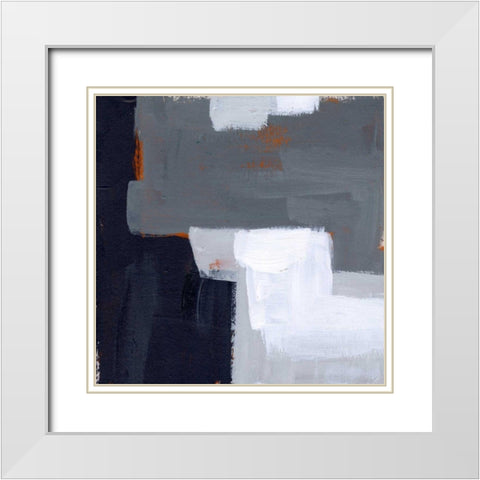 Concrete Wall II White Modern Wood Framed Art Print with Double Matting by Wang, Melissa