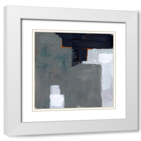 Concrete Wall IV White Modern Wood Framed Art Print with Double Matting by Wang, Melissa