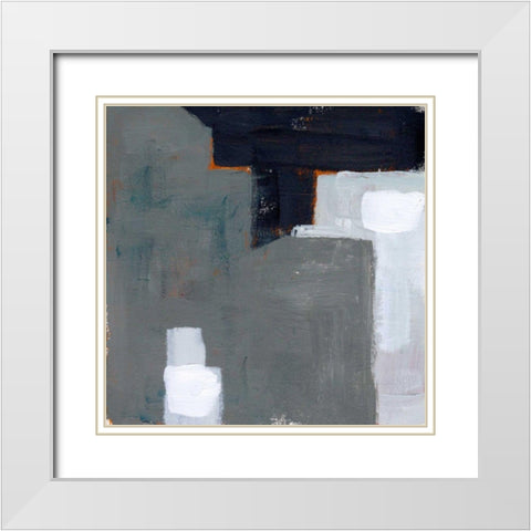 Concrete Wall IV White Modern Wood Framed Art Print with Double Matting by Wang, Melissa