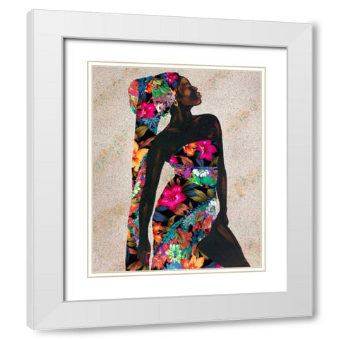 Woman Strong I White Modern Wood Framed Art Print with Double Matting by Saunders, Alonzo