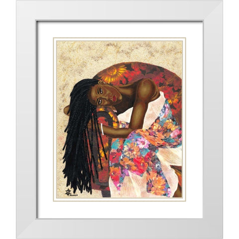 Woman Strong III White Modern Wood Framed Art Print with Double Matting by Saunders, Alonzo
